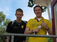 Joost Kock en Nick Harmelink van de organisatie